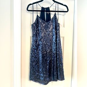 Express navy blue sequin dress (XS)